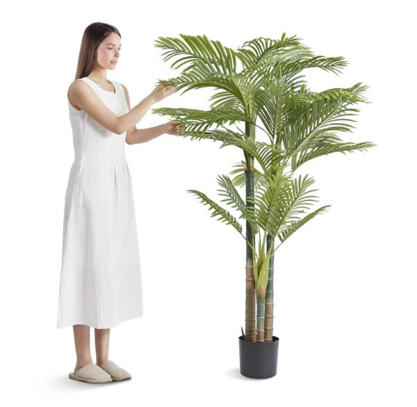 6.5 FT Artificial Gold Cane Palm Tree