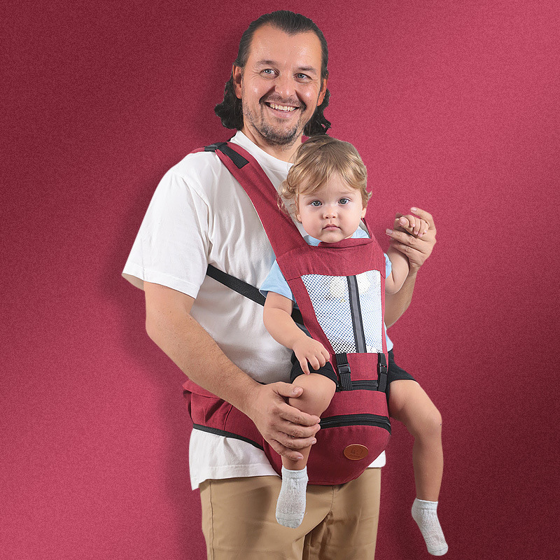 Adjustable infant waist stool baby carrier