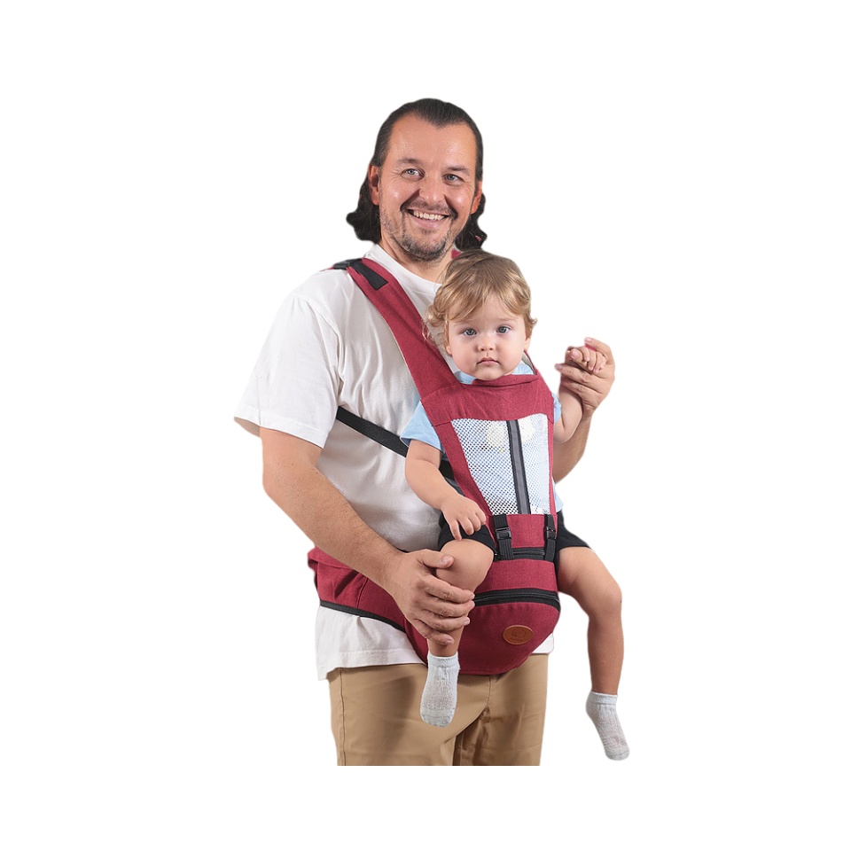 Soft padded hip seat carrier
