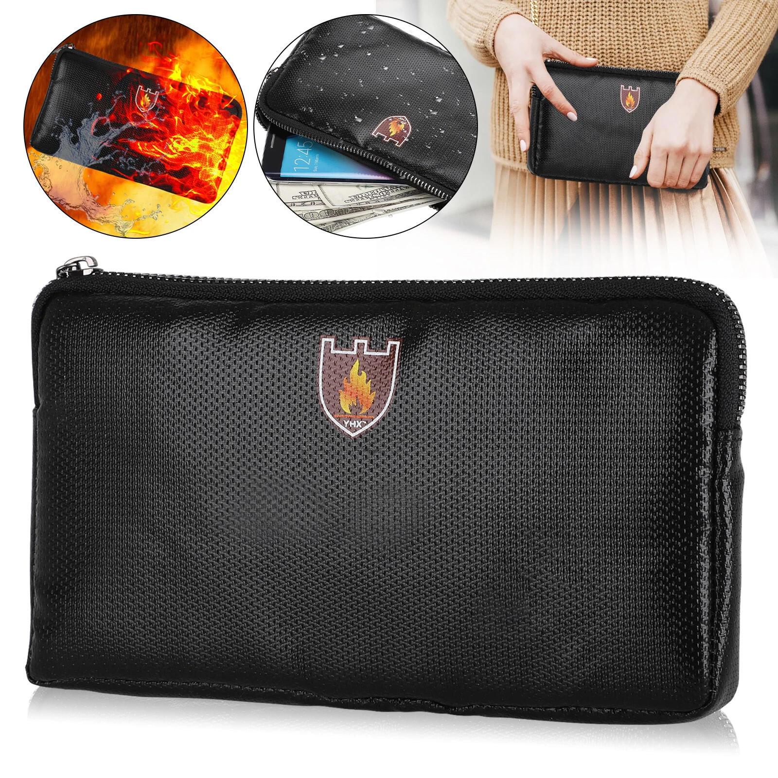 Fireproof Money Bag | Waterproof Fireproof Document Pouch